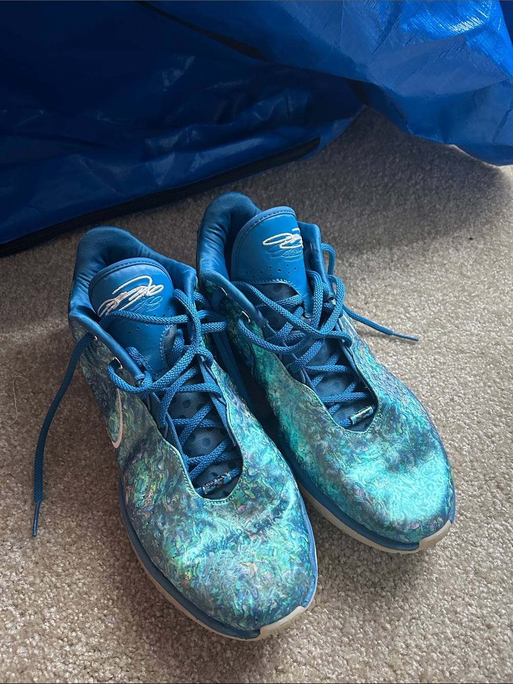Nike LeBron 21 “Abalone” Sneakers | Size 13.5 | Industrial Blue / Iridescent